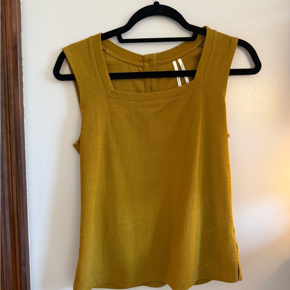 Anthropologie Golden Sleeveless Tank Top